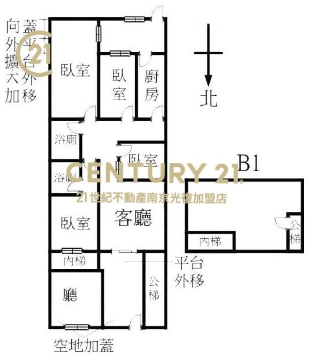 南京東路近捷運面寬一樓