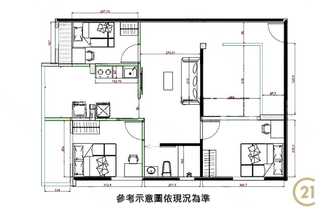 (082)葫蘆國小邊間精緻三房