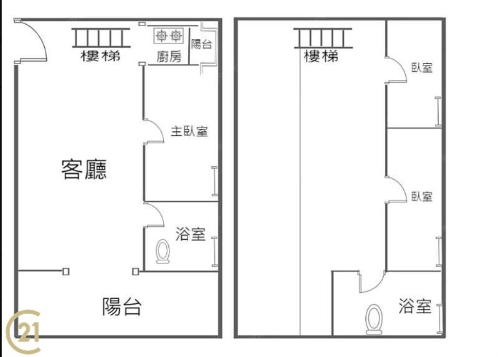 內壢後站樓中樓大3房