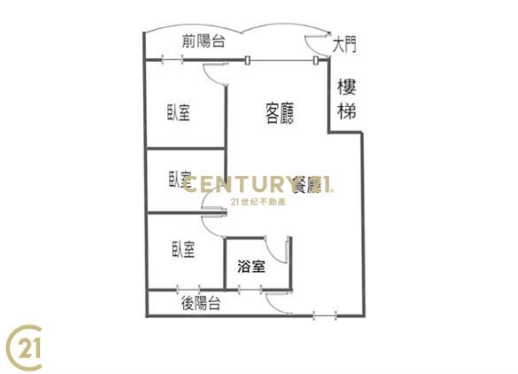 桃園後站3房二樓美寓