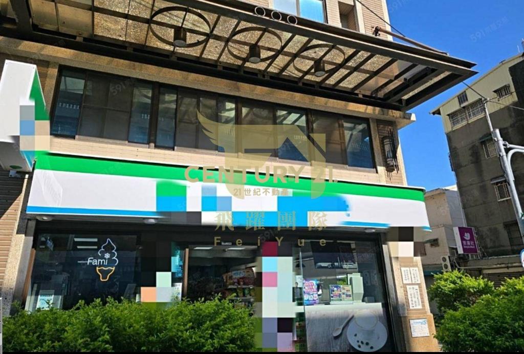 中壢三角窗超商連鎖近百坪雙店面