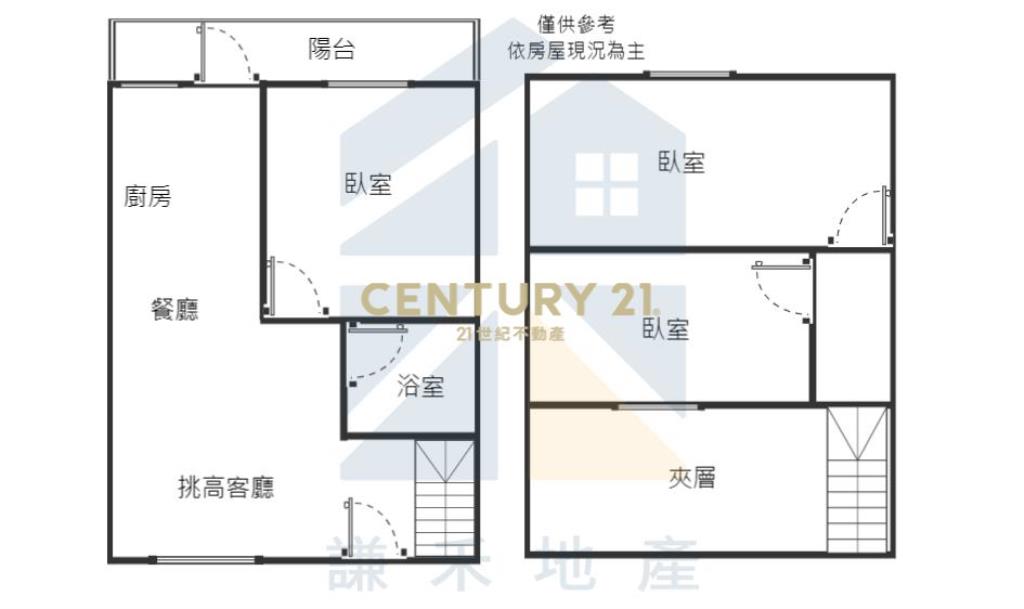 觀音育仁國小樓中樓3房