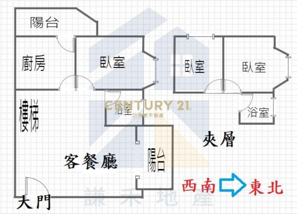 內壢後站★挑高樓中樓美3房