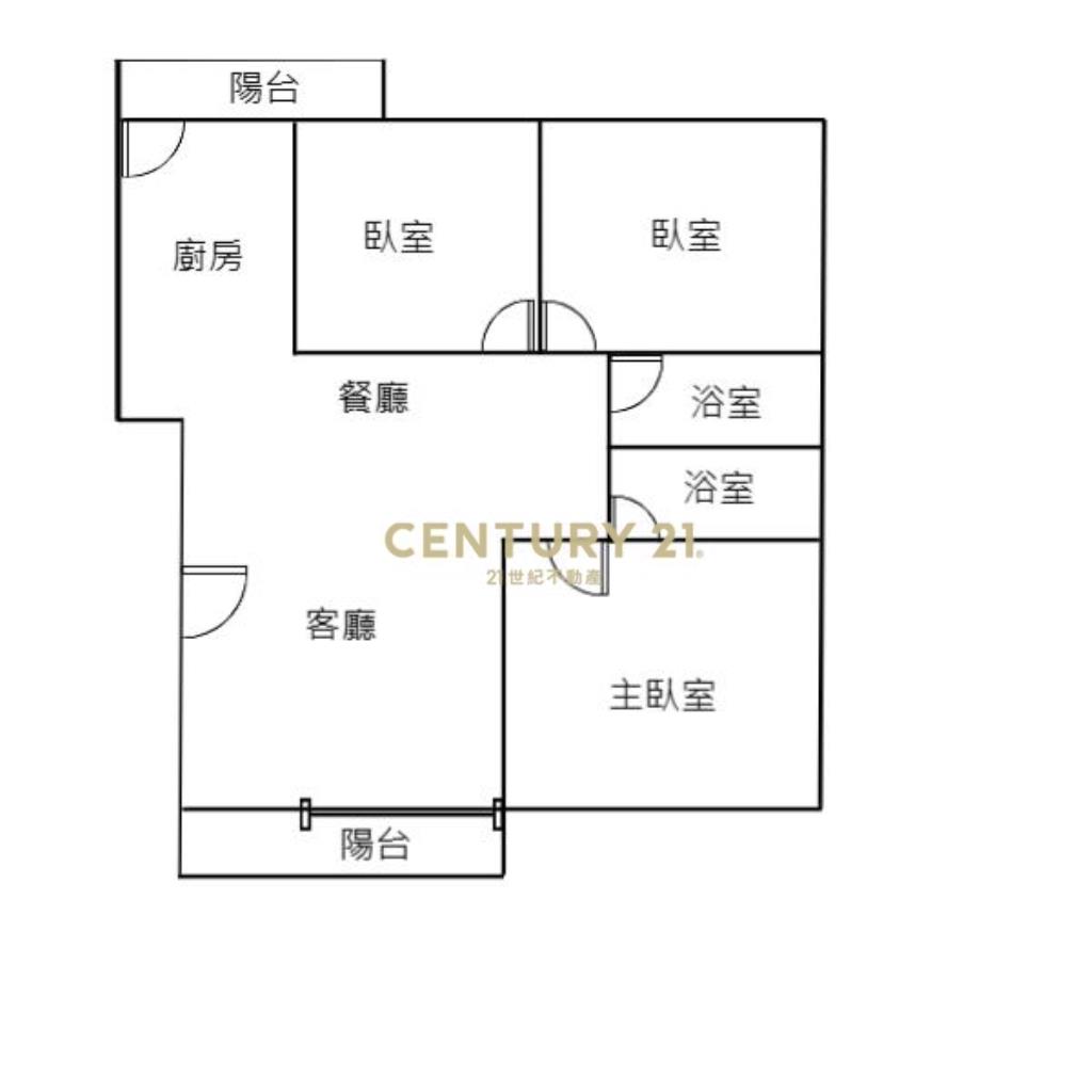 建國蛋黃區大三房美廈