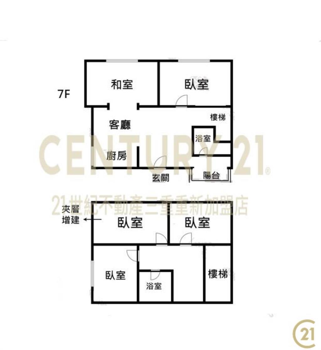 台北橋站挑高樓中樓電梯5房方正屋新