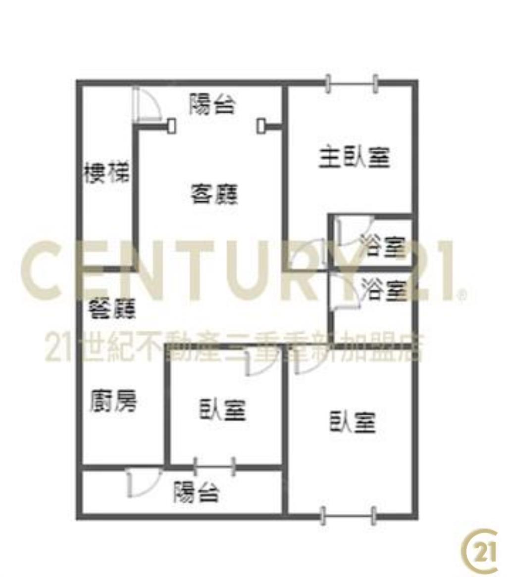 頂崁博愛社區旁前後陽台方正漂亮3房