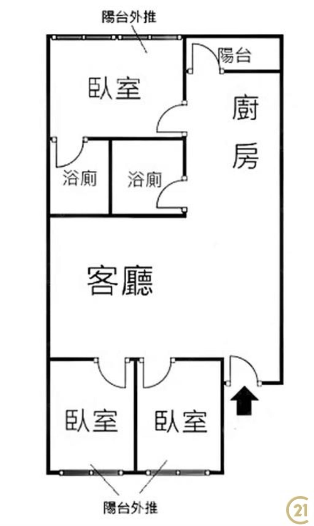 徐匯中學站信義路面公園漂亮3樓3房