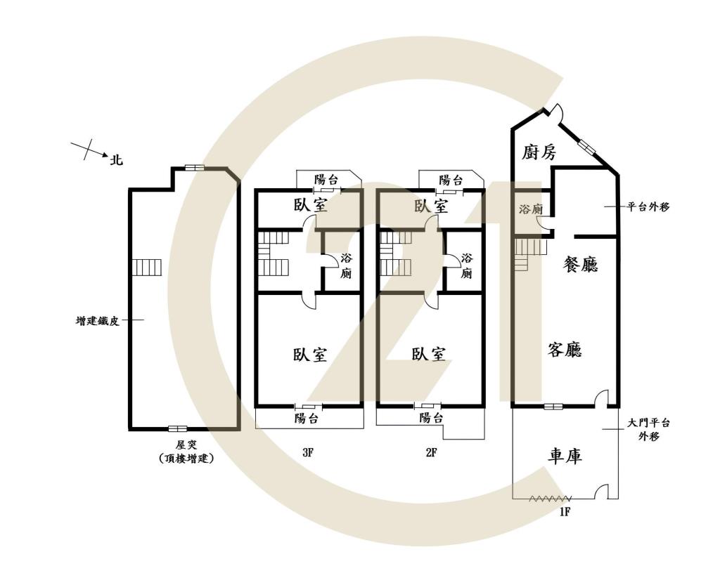 12期逢甲臨路全新整理美透天