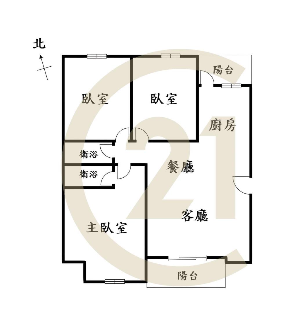 北屯薪晨花園三房平車