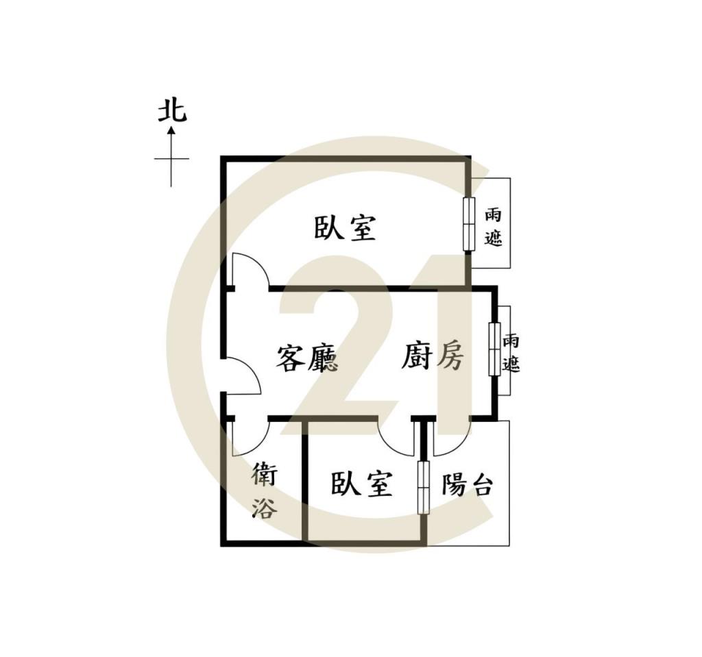 文心愛悦朝東帝王戶2房平車