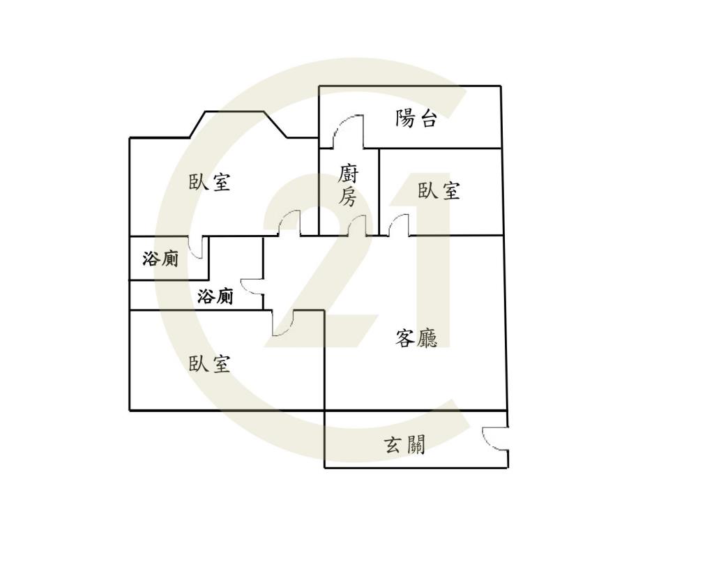 瑞聯Q區全新整理三房