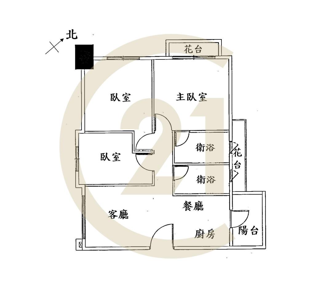 品微楓3房平車