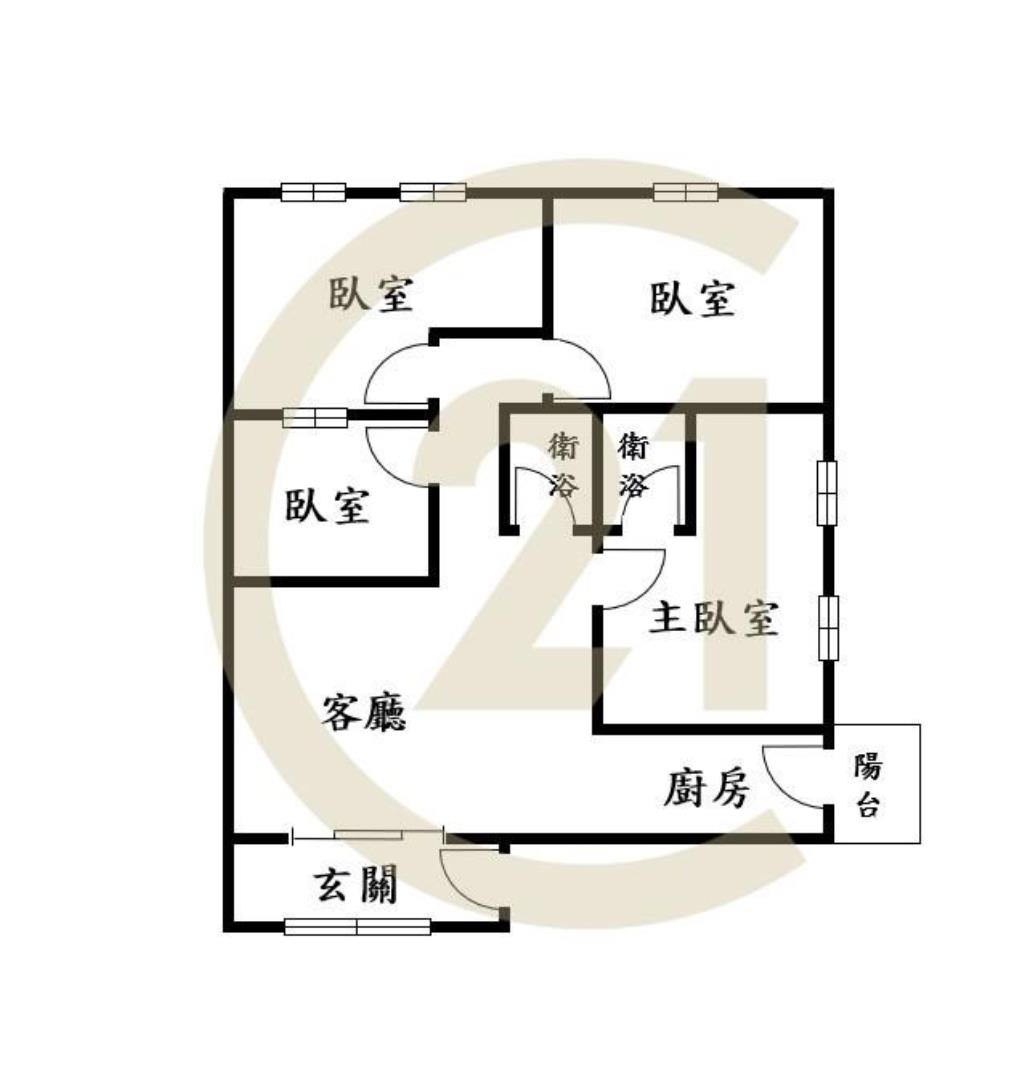 十九甲商圈4房平車全新整理