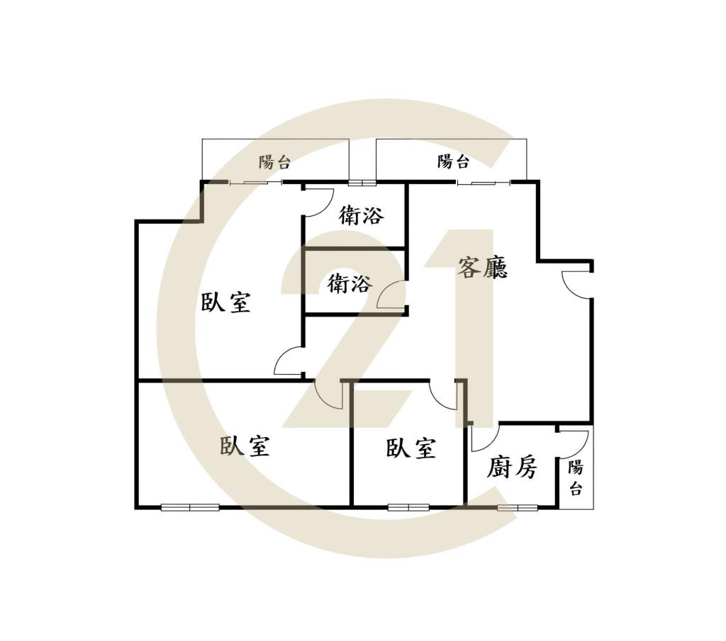 大里塗城商圈採光視野戶