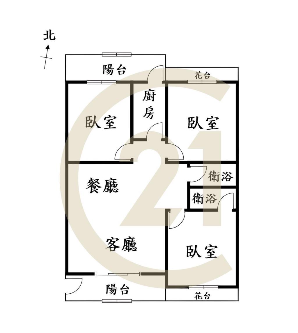 大墩學區次頂樓3房+車位