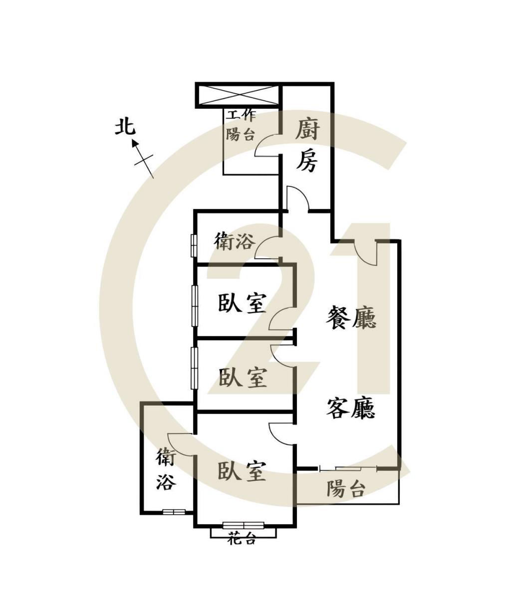 嘉磐樸樹高樓3房平車