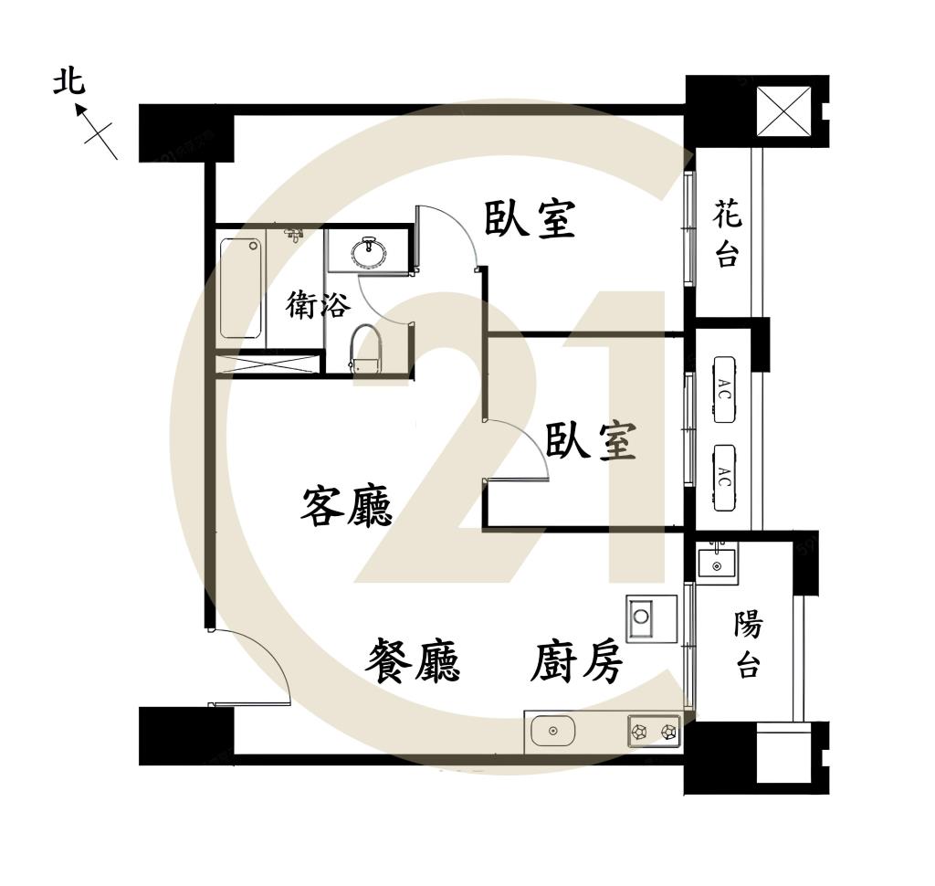 聯悅馥無敵景觀戶2房平車