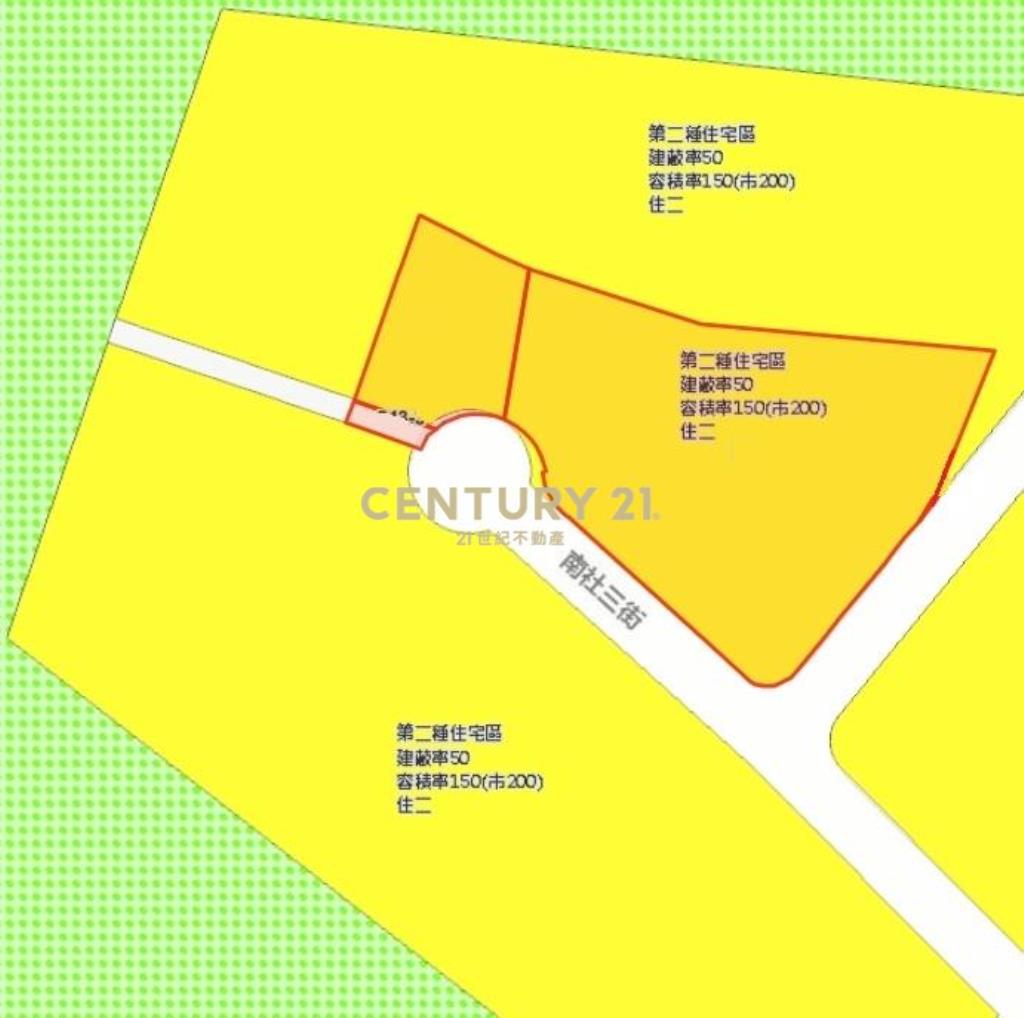 稀有大面寬雙面臨路建地