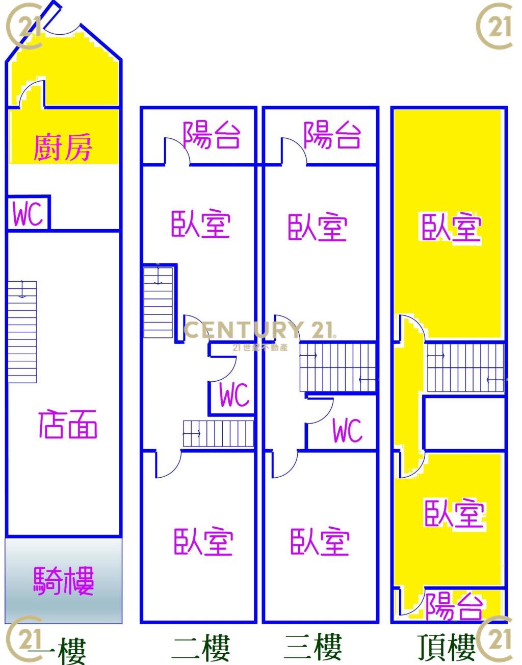 安平石門國小朝南透天鑫店面