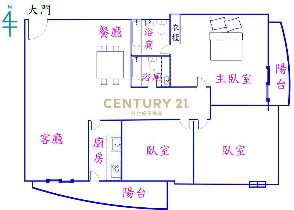 岡山「勵志新城-甲區」中高樓層3房+平車